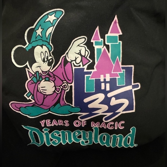 35th Anniversary VTG Disney Black Fanny Pack Belt Bag Mickey Mouse - Picture 10 of 11